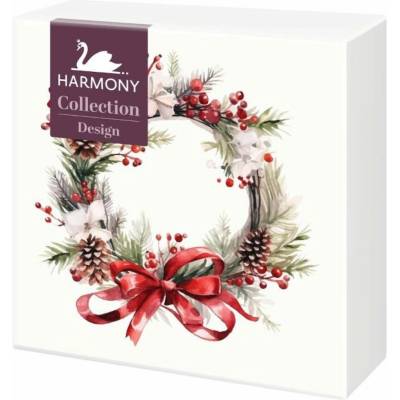 Harmony Collection Design obrúsky veniec s mašľou 33x33 cm 20 ks