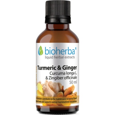 BIOHERBA Tinktura kurkuma a zázvor 50 ml
