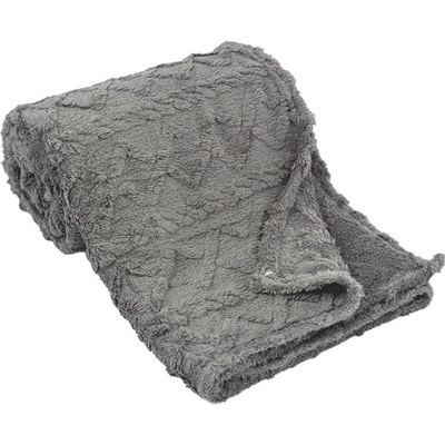 MODA Mikro flanel deka tmavě šedá abstrakce geometrické tvary zimní vánoční motiv 150x200