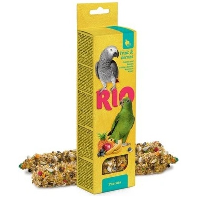 RIO tyčinky pre veľké papagáje s ovocím 2 x 90 g