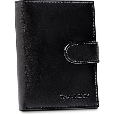 Rovicky R-RM-10L-GCL čierna pánska kožená peňaženka