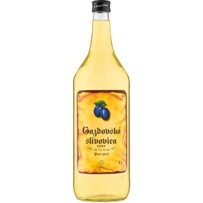 Frucona Gazdovská slivovica extra 52% 1 l (čistá fľaša)