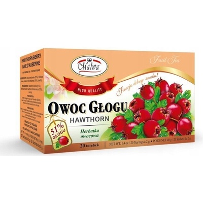 Malwa Ovocný čaj Hloh 20 x 2 g