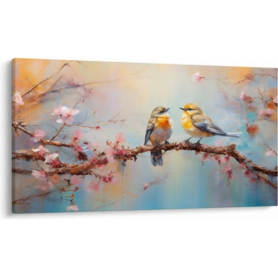 Obraz - Zamilovaní ptáčci, jednodílný 120x70 cm