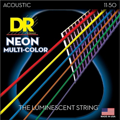 DR Strings Neon Multi-Color NMCA-11