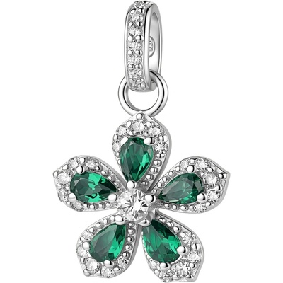 Brosway Strieborný prívesok Kvetina Fancy Life Green FLG162