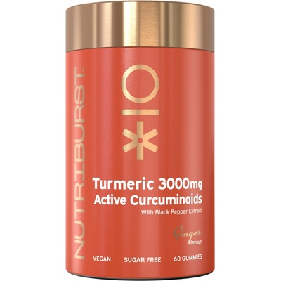 Nutriburst Advanced Turmeric 3000mg Gummies želé cukríky na podporu normálneho stavu kĺbov príchuť Ginger 60 ks
