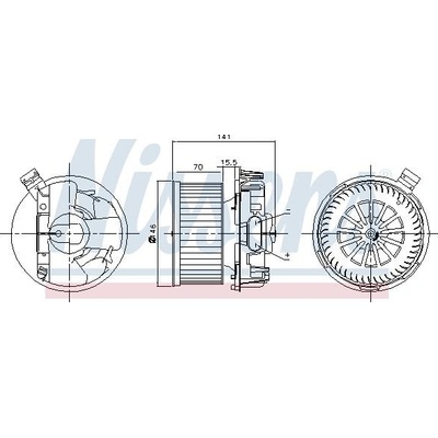Vnitřní ventilátor NISSENS 87209