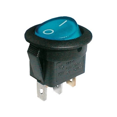 Tipa kul. pros. 2pol./3pin ON-OFF 250V/6A modrý – Hledejceny.cz