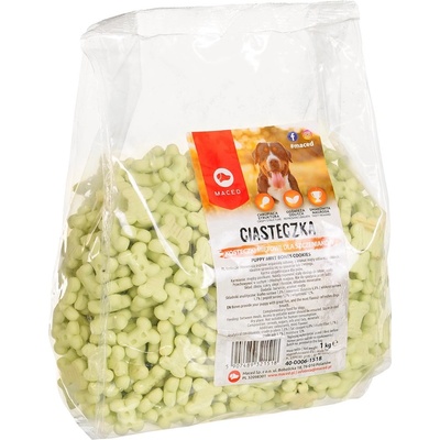 MACED Puppy mint bones cookies pochoutka pro psy 1000 g