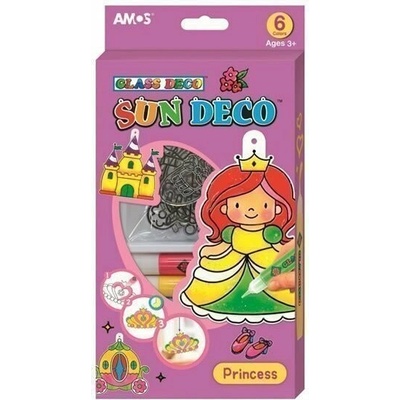 Barvy na sklo sada Princezny - 6 barev 10,5 ml + 6 sklíček