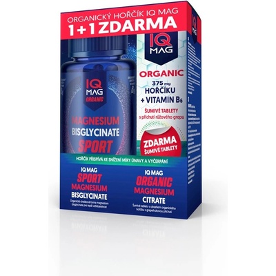 IQ Mag Sport hořčík bisglycinát + vitamin B6 90 kapslí