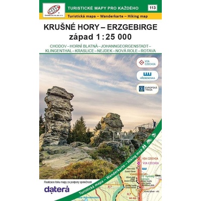Krušné hory - Erzgebirge, západ 1 : 25 000 (Chodov, Horní Blatná, Johanngeorgenstat, Kling