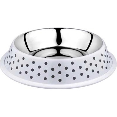 DUVO+ Protiskluzová nerezová miska pro psy s dekorativními tečkami 1000 ml 25,8 x 25,8 x 5,1 cm L – Hledejceny.cz