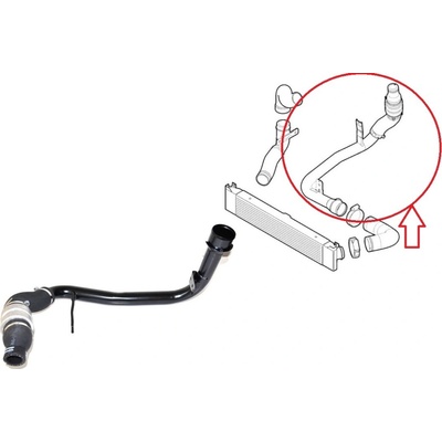 Hadica plniaceho vzduchu Fiat Ducato 2006-2011 2,2 z turba do intercoolera, kompletná 1359961080