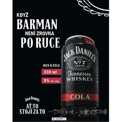 Jack Daniels & Cola 5% 0,33 l (plech) – Hledejceny.cz