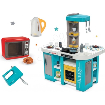 Smoby Set kuchyňka elektronická Tefal Studio 360° XL Bubble a mikrovlnka se spotřebiči