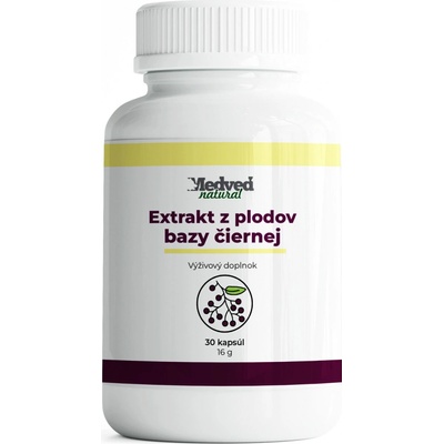 Medveď natural Extrakt z plodov bazy čiernej 30 kapsúl
