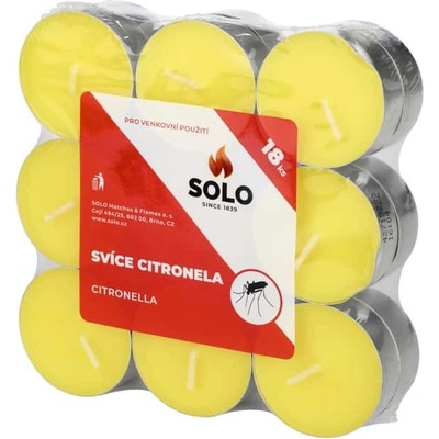 SOLO Čajové svíčky Citronela 18 ks