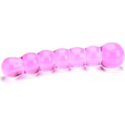 Spectrum Ribbed vrúbkované sklenené dildo