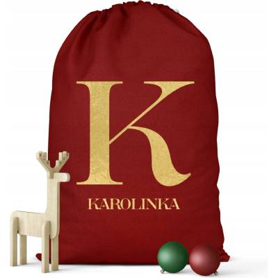 žiadna značka Bavlnené VRECKO NA DARČEKY Vrecko Mikuláša Personalizácia