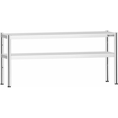 G.Gastro Nástavný regál nerezový - se 2 policemi - 1800x370 mm - výškově nastavitelné - D9778102