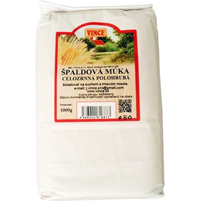 J.Vince Mouka špaldová celozrnná polohrubá 1 kg
