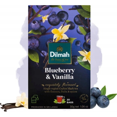 Dilmah Čučoriedka Vanilka čierny čaj 20 x 2 g