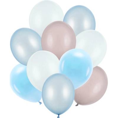 PartyDeco Sada latexových balónků modrý mix