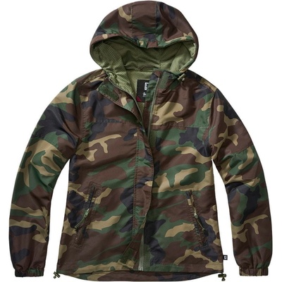 Brandit Ladies Summer Windbreaker frontzip woodland