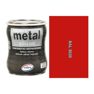 VITEX HEAVY METAL SILIKON - ALKYDOVÁ FARBA NA KOV RAL 3020 dopravno červená 2,25L 0413