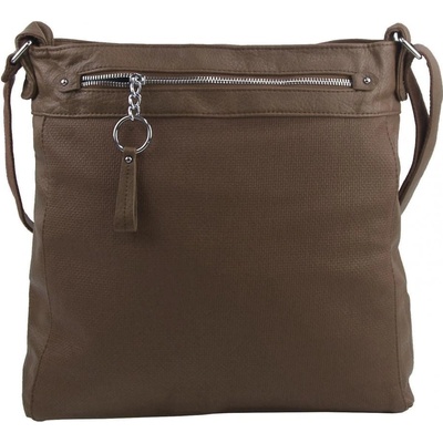 Tessra Veľká crossbody dámska kabelka D5580 ílovo hnedá