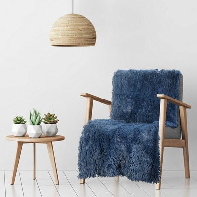 Takoy DESIGN 91 Prehoz na kreslo-deka TIFFANY 70x160 cm teplá a príjemná so štruktúrou mäkkého kožúška-HF-438727 70 x 160 cm