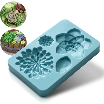 Cakesicq Silikonová formička sukulenty 12x8cm