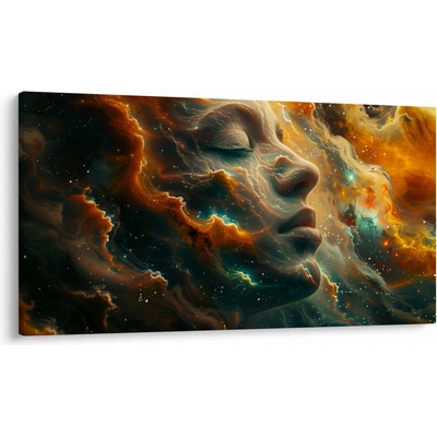 Obraz - Tvár vo vesmíre, jednodielne 120x70 cm