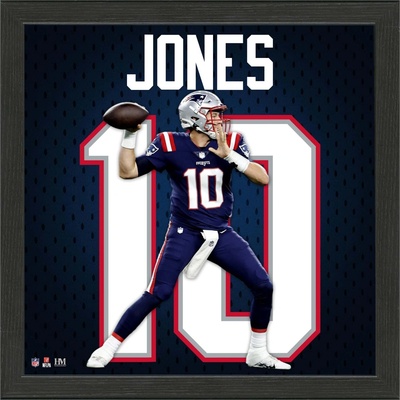 Obraz New England Patriots NFL Mac Jones #10 Impact Jersey