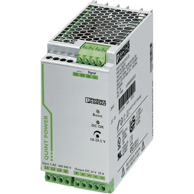 Phoenix Contact QUINT-PS/3AC/24DC/20 sieťový zdroj na montážnu lištu (DIN lištu), 24 V/DC, 20 A, 480 W, výstupy 1 x