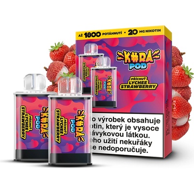 Kurwa Pod Lychee Strawberry 20 mg 2x700 potáhnutí 1 ks