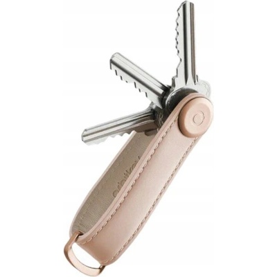 Klíčenka Orbitkey Leather Kožené pouzdro, organizér na klíče blush / blush