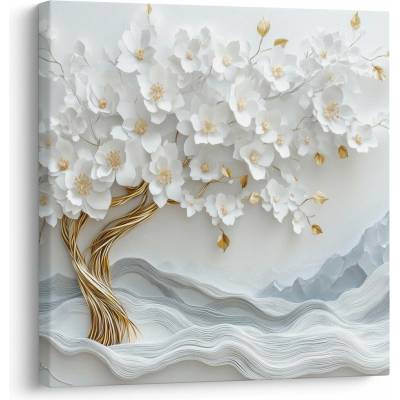 Obraz – 3D elegantný strom života, jednodielne 40x40 cm