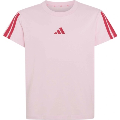 adidas JG 3 Strupes Tee 160 ružová červená