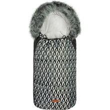 Sensillo do kočíka OLAF 100 x 45 cm Kocky sivý
