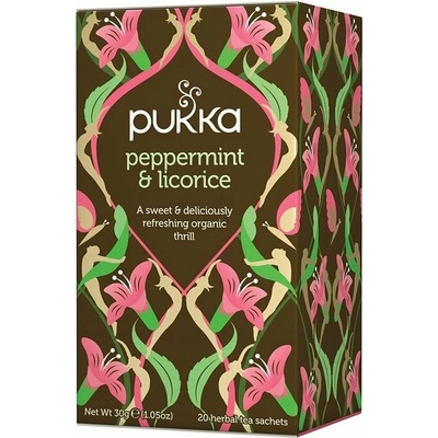PUKKA Herbs Ajurvédsky Bio čaj Peppermint & licorice 20 vrecúšok