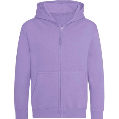 Just Hoods dětská mikina na zip College Digital Lavender