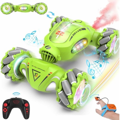 Fosgoit RC stunt auto RTR 1:18 s LED kouřovým efektem, zelené