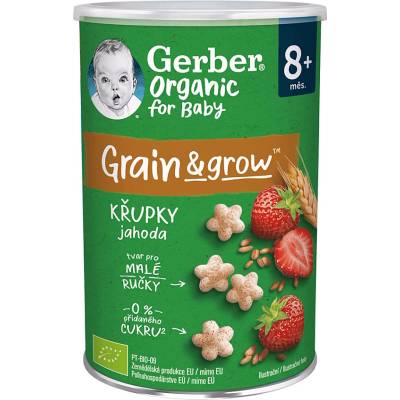 GERBER Organic chrumky jahodové BIO 35 g
