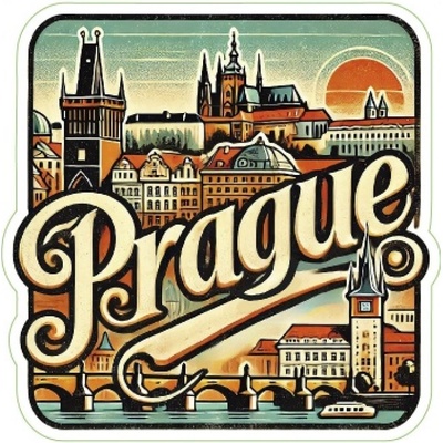 Samolepka SR Prague 6 x 6 cm - farebná