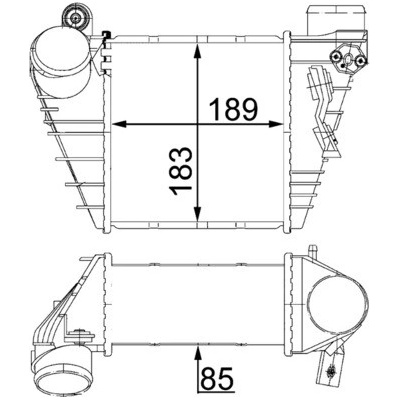 Chladič plniaceho vzduchu MAHLE ORIGINAL CI 22 000S (CI22000S)