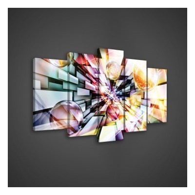 Obraz na plátne viacdielny - OB3596 - 3D gule 100cm x 60cm - S17