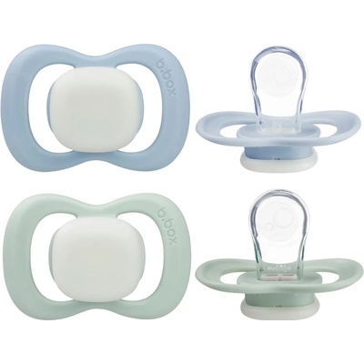 b.box dudlíky silikon Glow sky/sage 2ks